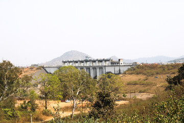 bridge over the river in the mountains