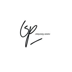 Initial SP beauty monogram and elegant logo design