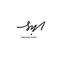 Initial SW beauty monogram and elegant logo design