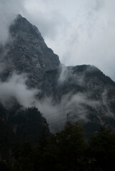 fog over the mountains