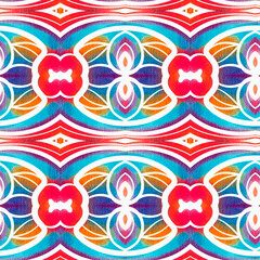 Seamless pattern with stylized ethnic pattern.