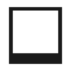 Blank vintage instant film frame for photo frame element in isolated vector icon