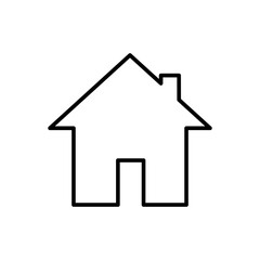 Obraz premium House line icon. Building outline symbol. Home outline sign. Vector isolated on white