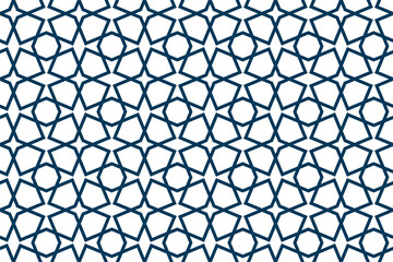 Fototapeta premium Geometric Islamic Seamless Pattern for decoration greeting card or interior. Vector Illustration.