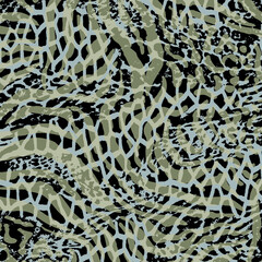 Abstract animal skin leopard seamless pattern design. Jaguar, leopard, cheetah, panther fur. Seamless camouflage background for fabric, textile, design, cover, wrapping.