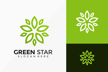 Green Star Creative Logo Design. Modern Idea logos designs Vector illustration template