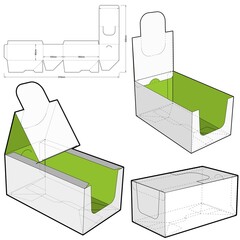 Counter display stand and Die-cut Pattern. The .eps file is full scale and fully functional. Prepared for real cardboard production. The .eps file is full scale and fully functional.