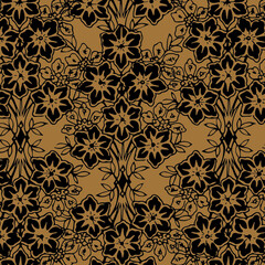 Fototapeta premium Watercolor Flower background.&nbsp;&nbsp;Liberty style. fabric, covers, manufacturing, wallpapers, print, gift wrap.