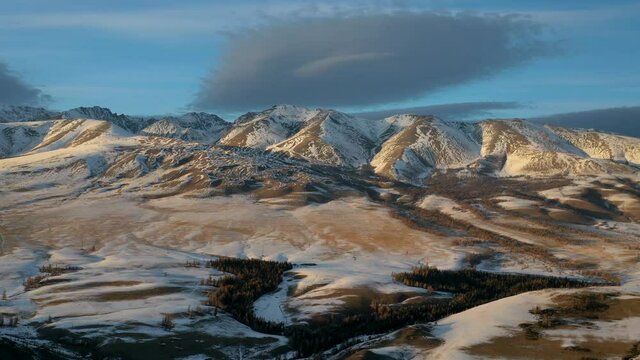 Air cloud hyperlapse landscape