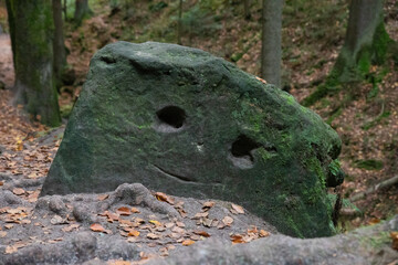 Stone with face
