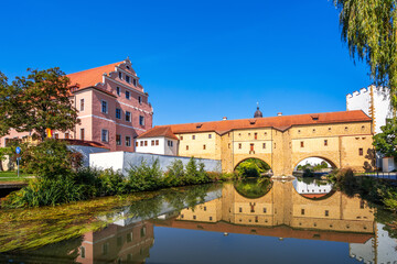 Kurfürstliches Schloss und Stadtbrille, Amberg in der Oberpfalz, Bayern, Deutschland 