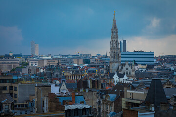 Brussels, A large city skyline with tall buildings in the background