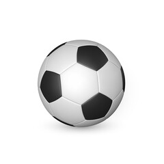 Fototapeta premium Football ball, soccer ball isolated on white background. Realistic Vector Illustration