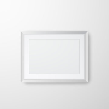 Photo frame for picture, poster or photo. Picture frame mock up. Vector illustration