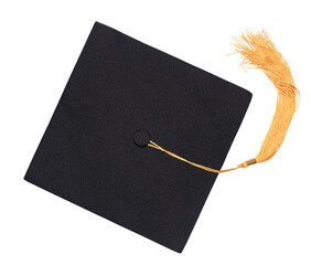 Graduate cap isolated on white background - Powered by Adobe