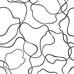 Abstract shapes seamless pattern, digital repeating background for fabric, textile, scrapbook paper, wallpaper, surface design, wrapping paper