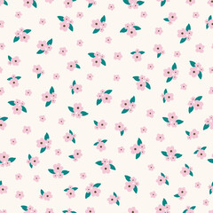 Abstract floral seamless pattern, digital repeating background for fabric, textile, scrapbook paper, wallpaper, surface design, wrapping paper