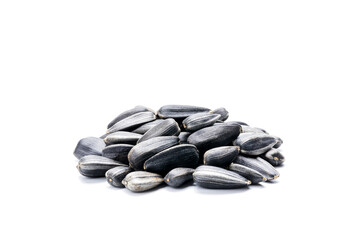 sunflower seeds isolated on white background. cereals cut out
