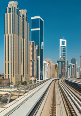 Fototapeta na wymiar Dubai dowtown at sunny noon