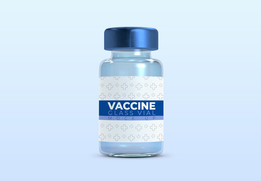 Vaccine Vial Injection Bottle Mockup