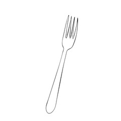fork utensil graphic clip art outline illustration