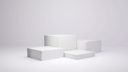 3d rendering podium for product placement