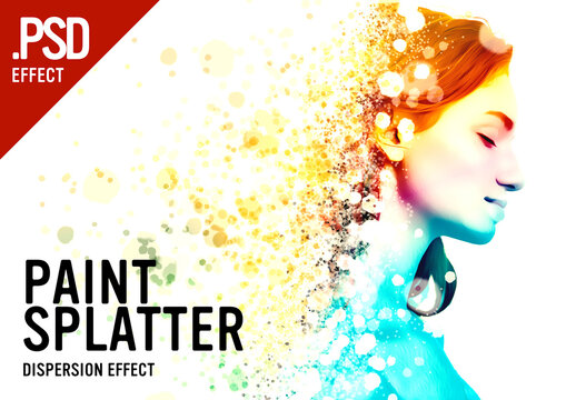 Splatter Paint Dispersion Art Portrait