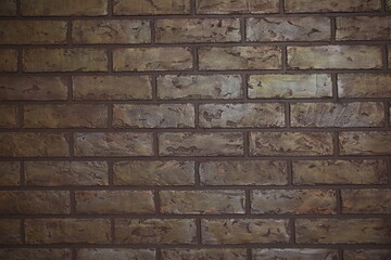 Vintage brown brick wall background texture