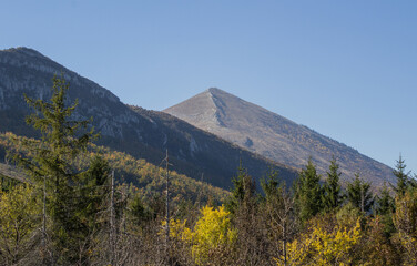 View of the mountain top of Rtanj.