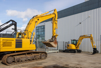 Excavator on a site