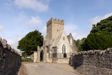Fototapeta na wymiar St Doulagh's Church. The oldest stone-roofed church in Ireland. Dublin.