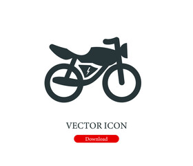 Electric bicycle vector icon.  Editable stroke. Symbol in Line Art Style for Design, Presentation, Website or Apps Elements, Logo. Pixel vector graphics - Vector