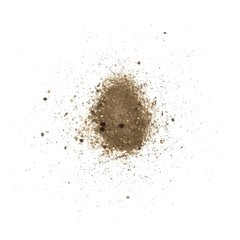 Heap of Ground Black Pepper Isolated on White