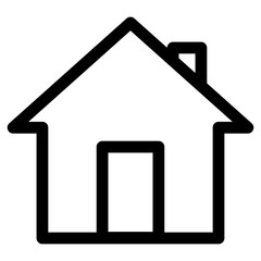 Home icon, Web home flat icon for apps and websites, Real estate. Flat style houses symbols for apps and websites on white background, Property Line Icon