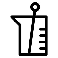 Chemistry Lab Icon, Vector lab flask icon, Chemistry science laboratory outline vector icon, Pharmacy and chemistry, education and science elements and equipment, laboratory, biotechnology concepts.