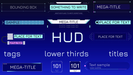 HUD tags elements lower thirds titles bounding box
