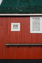 Greenland. Itilleq. Red house with white windows.