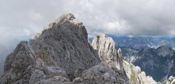 the top of J&ocirc;f di Montasio mountain in the Julian Alps in Italy