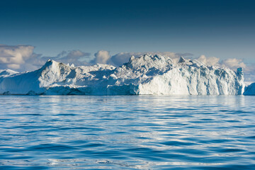 Fototapeta na wymiar Greenland. Ilulissat. Icebergs in the Icefjord.