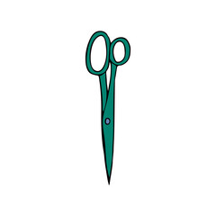 Colorful doodle sewing scissor illustration in vector. Colorful sewing scissor icon in vector. Scissor  illustration in vector.