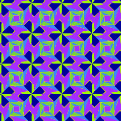 Seamless vector pattern in geometric ornamental style