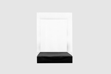 Suggestion Glass Vote Box with Envelope isolated on white background.