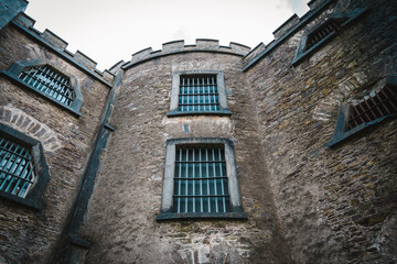 Fototapeta na wymiar exterior of historic abandoned jail