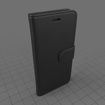 Smartphone in flip wallet case 1