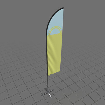 Feather flag with flagpole 1
