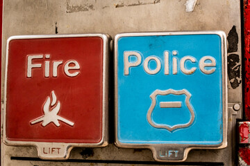 Fire and police call box 