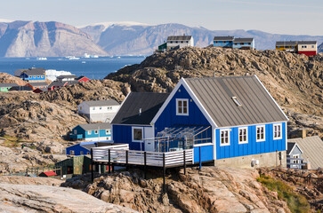 Small town of Uummannaq, northwest Greenland.