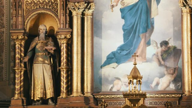 Interior of the Millennium Church - Timisoara, Romania, CCA. 2020 - during the COVID-19 pandemic.