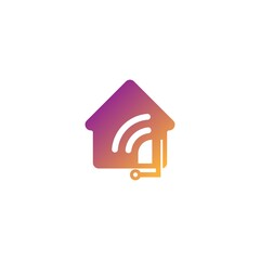 Smart Home logo icon design concept illustration template