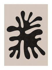 Abstract art poster. Mid century contemporary Matisse inspired decor, fashion botanical print. Vector illustration